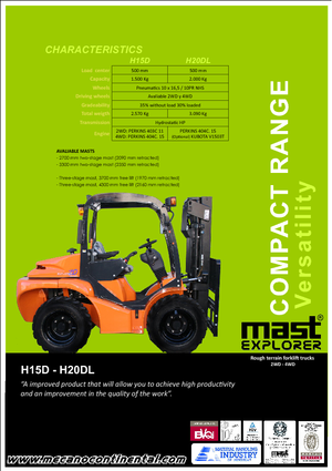 Geländestapler Mast Explorer H 20 DL