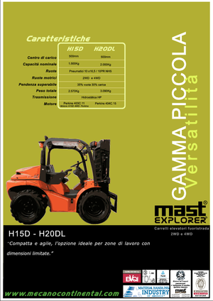 Geländestapler Mast Explorer H 20 DL