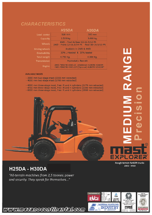 Geländestapler Mast Explorer H 25 DA