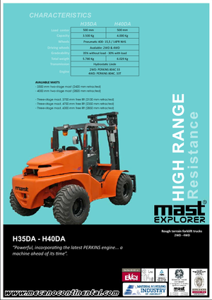 Geländestapler Mast Explorer H 35 DA