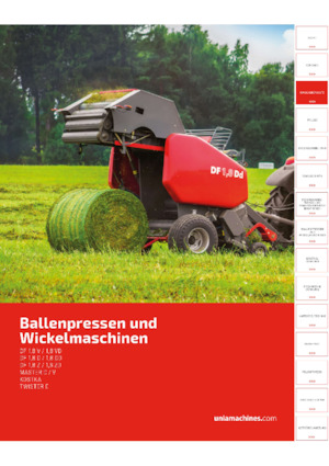 Rundballenpressen Unia DF 1.7 Z 