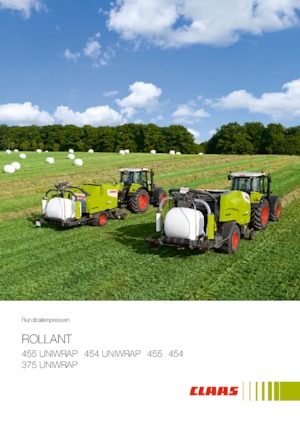 Rundballenpressen Claas Rollant 455 RC Uniwrap 