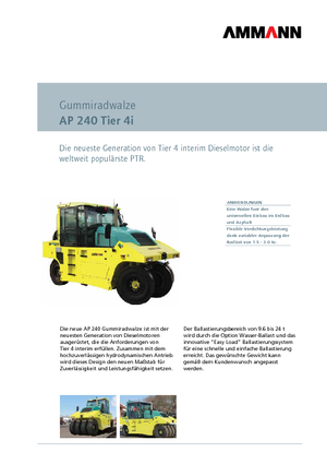 Gummiradwalzen Ammann AP 240 T4