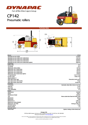 Gummiradwalzen Dynapac CP 142
