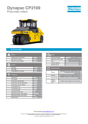 Gummiradwalzen Dynapac CP 2100