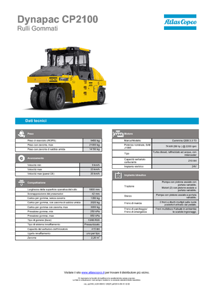 Gummiradwalzen Dynapac CP 2100