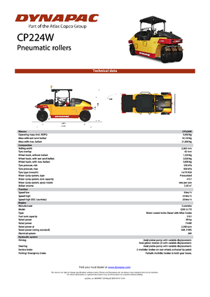 Gummiradwalzen Dynapac CP 224 W