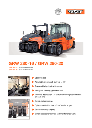 Gummiradwalzen Hamm GRW 280-16