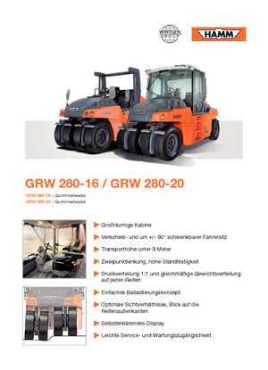 Gummiradwalzen Hamm GRW 280-16