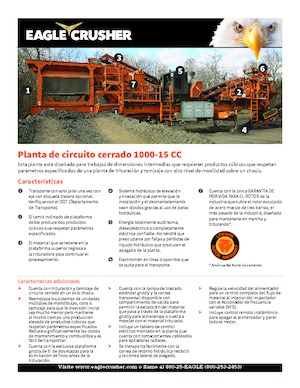 Bauschutt-Recyclinganlagen Eagle Crusher 1000-15 CC