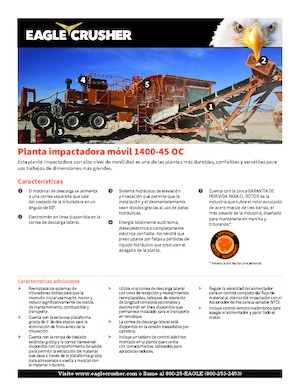 Bauschutt-Recyclinganlagen Eagle Crusher 1400-45 OC