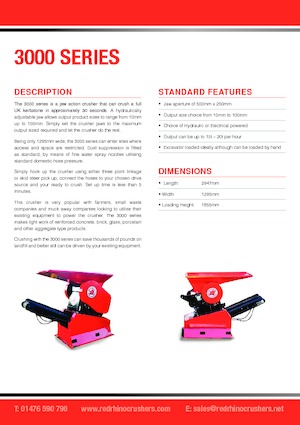 Bauschutt-Recyclinganlagen Red Rhino 3000 series