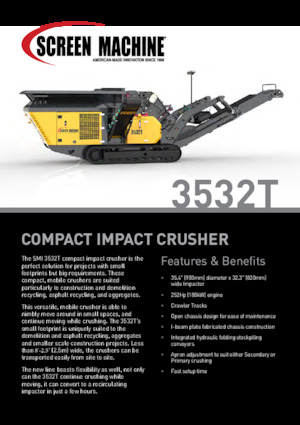 Bauschutt-Recyclinganlagen Screen Machine Industries  3532T