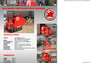 Bauschutt-Recyclinganlagen Red Rhino 4000 Mini