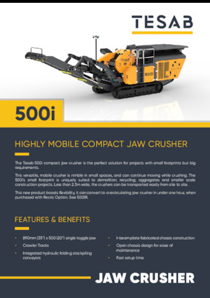 Bauschutt-Recyclinganlagen Tesab 500i