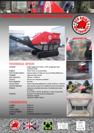 Bauschutt-Recyclinganlagen Red Rhino 7000 series