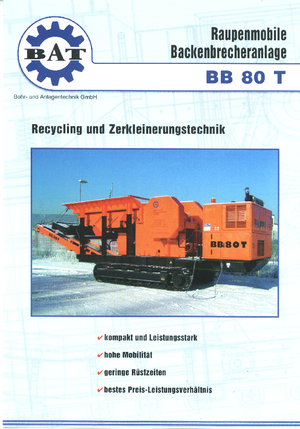 Bauschutt-Recyclinganlagen BAT BB 80 T