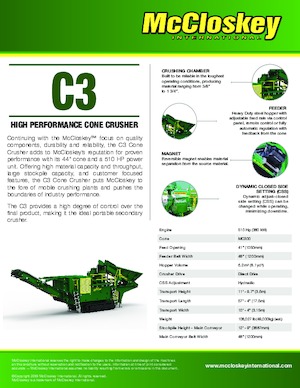 Bauschutt-Recyclinganlagen McCloskey C3