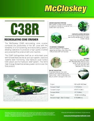 Bauschutt-Recyclinganlagen McCloskey C38R