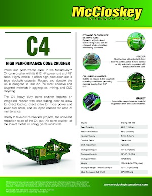 Bauschutt-Recyclinganlagen McCloskey C4