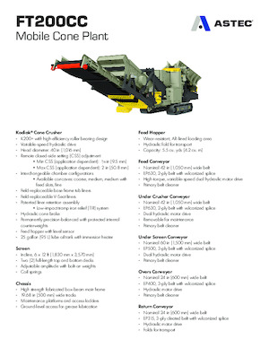 Bauschutt-Recyclinganlagen Astec FT200CC