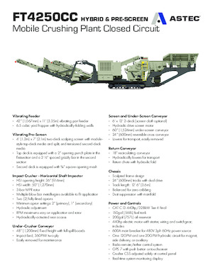 Bauschutt-Recyclinganlagen Astec FT4250OC