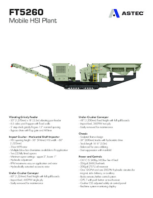 Bauschutt-Recyclinganlagen Astec FT5260