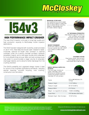 Bauschutt-Recyclinganlagen McCloskey I54v3