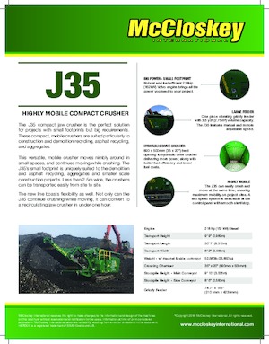 Bauschutt-Recyclinganlagen McCloskey J35