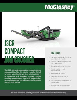 Bauschutt-Recyclinganlagen McCloskey J3CR