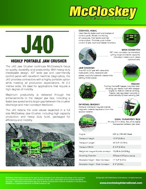 Bauschutt-Recyclinganlagen McCloskey J40