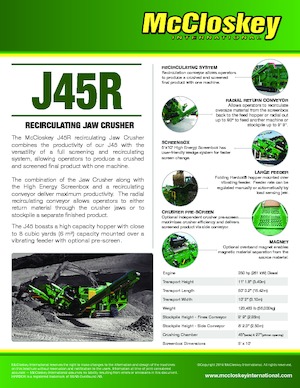 Bauschutt-Recyclinganlagen McCloskey J45R