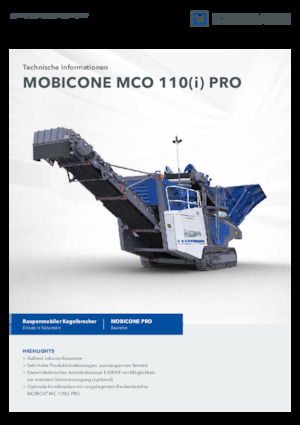 Bauschutt-Recyclinganlagen Kleemann MCO 110 PRO