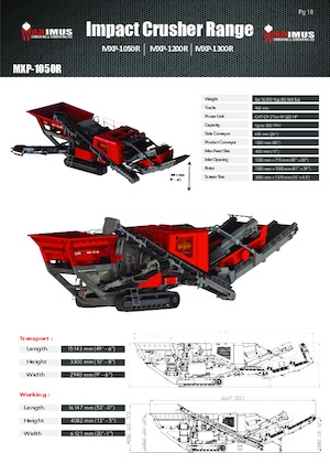 Bauschutt-Recyclinganlagen Rubble Master MXP-1050R