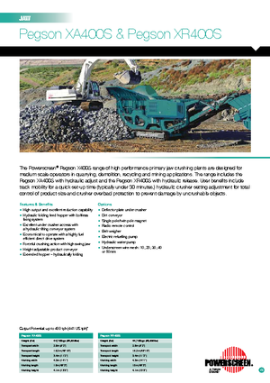 Bauschutt-Recyclinganlagen Powerscreen Pegson XR 400 S