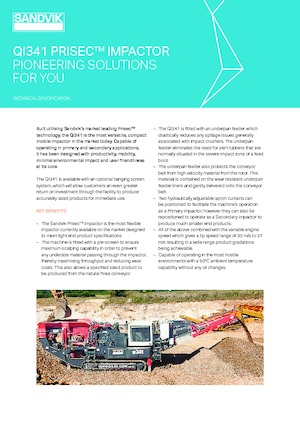 Bauschutt-Recyclinganlagen Sandvik QI341