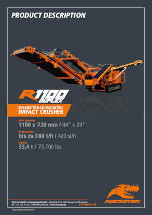 Bauschutt-Recyclinganlagen Rockster R1100D