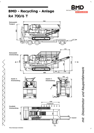 Bauschutt-Recyclinganlagen BMD RA 700/6 T 