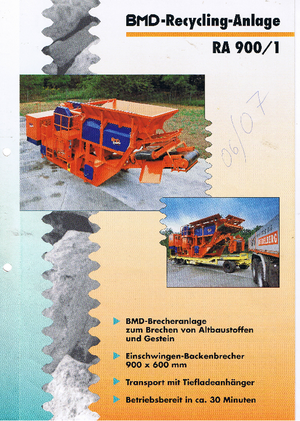 Bauschutt-Recyclinganlagen BMD RA 900/1