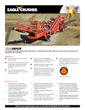 Bauschutt-Recyclinganlagen Eagle Crusher Rapid-Deploy 