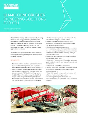 Bauschutt-Recyclinganlagen Sandvik UH440i