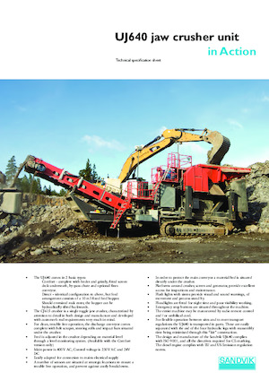 Bauschutt-Recyclinganlagen Sandvik UJ640E