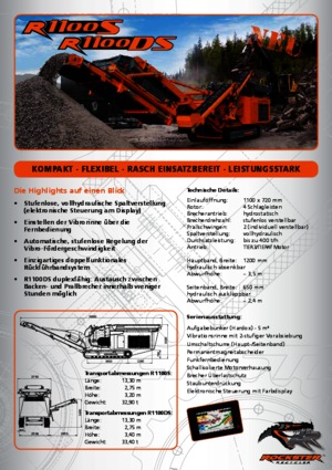 Bauschutt-Recyclinganlagen Rockster R1100S 