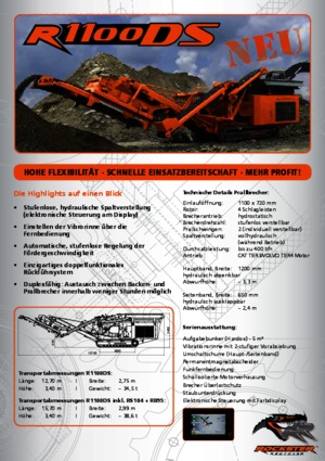 Bauschutt-Recyclinganlagen Rockster R1200D 