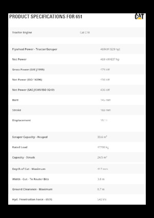 Scraper Caterpillar 651