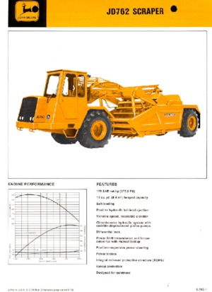Scraper John Deere Construction JD762