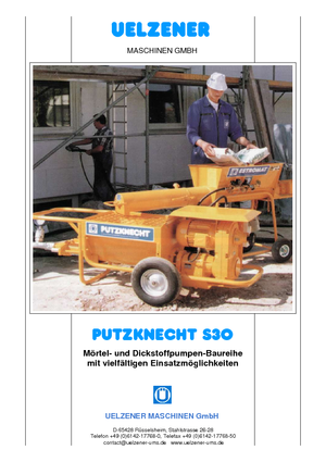 Schneckenförderpumpen Uelzener S 30 R210 UE5O7R2