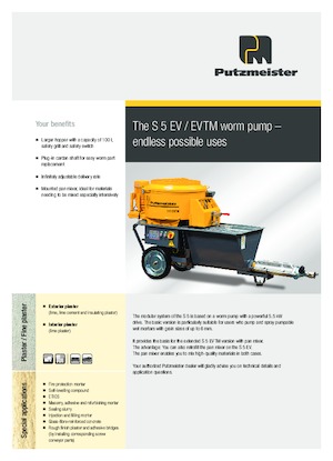 Schneckenförderpumpen Putzmeister S 5 EVTM