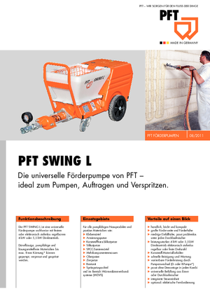 Schneckenförderpumpen PFT Swing L 400