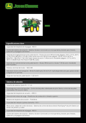 Selbstfahrende Feldspritzen John Deere 340M